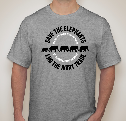 #BeKindToElephants Fundraiser - unisex shirt design - front