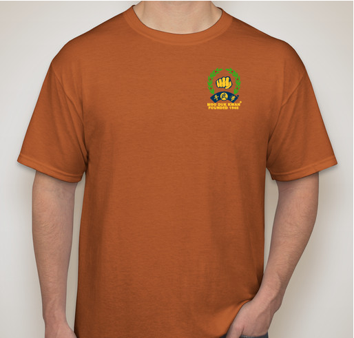 Unisex Gildan 50/50 T-Shirt Screen Printed Front & Back Moo Duk Kwan® Fist Logo & Founded 1945 Fundraiser - unisex shirt design - front