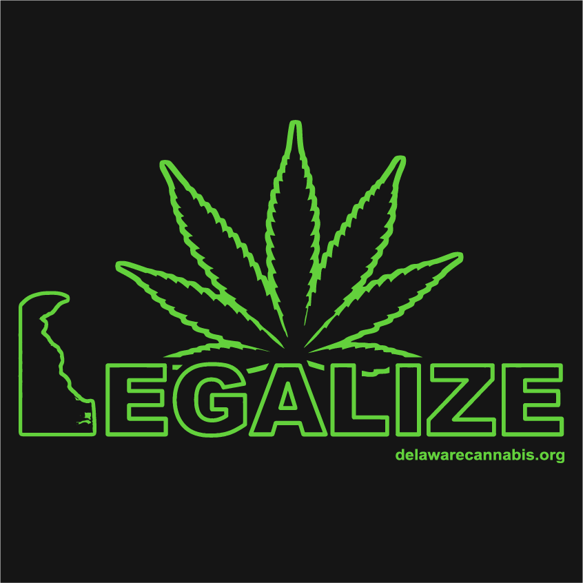 Legalize Cannabis in Delaware shirt design - zoomed