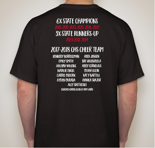 2018 State Cheer Shirt Fundraiser - unisex shirt design - back