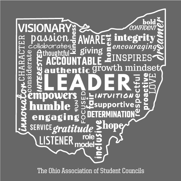 Ohio Association of Student Councils "Ohio Leader" T-shirt sale shirt design - zoomed