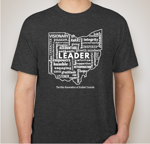 Ohio Association of Student Councils "Ohio Leader" T-shirt sale Fundraiser - unisex shirt design - front