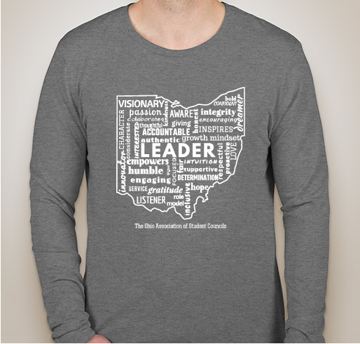 Ohio Association of Student Councils "Ohio Leader" T-shirt sale Fundraiser - unisex shirt design - front