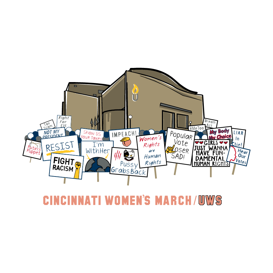 Cincinnati Women's March UWS 2018 Fundraising T-shirt shirt design - zoomed
