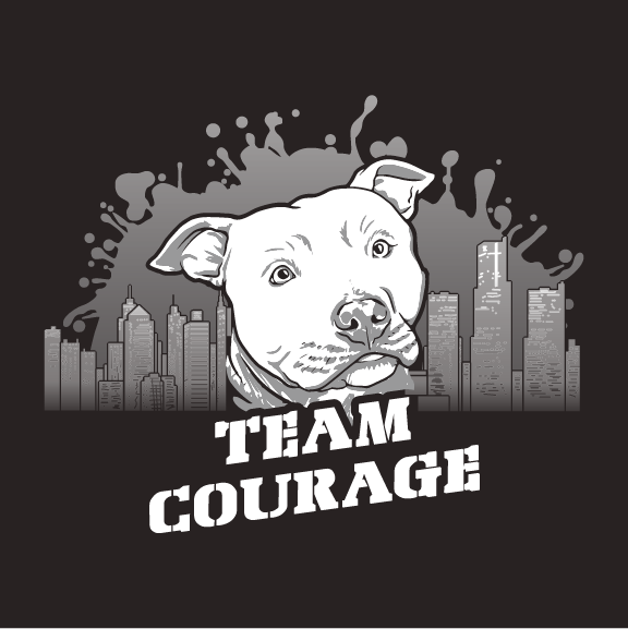 Courage the Rescue Pup for Detroit Pit Crew shirt design - zoomed