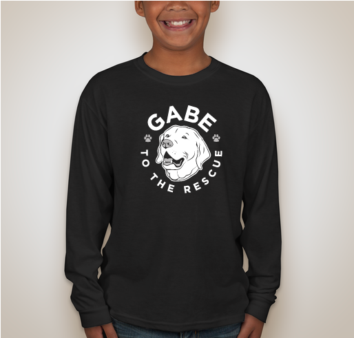 I support Gabe to the Rescue! Fundraiser - unisex shirt design - back