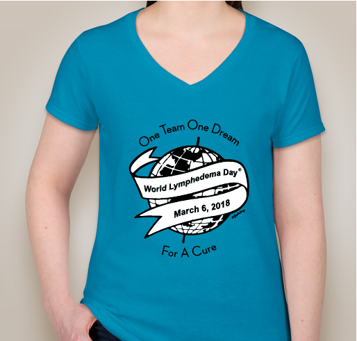 One Team One Dream For A Cure - World Lymphedema Day 2018 Fundraiser - unisex shirt design - front