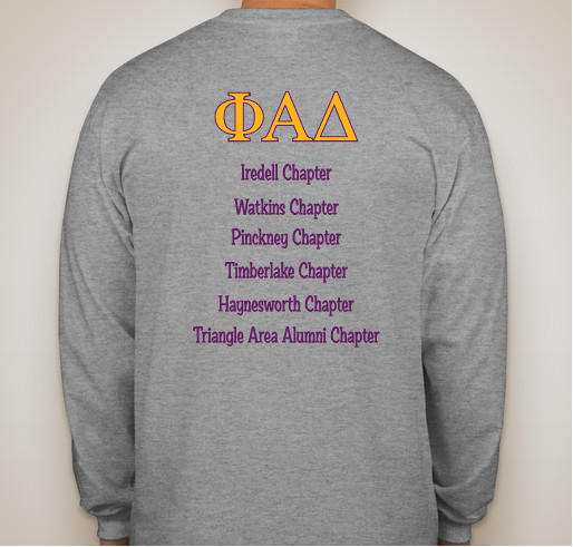 Triangle Area Alumni Chapter Shirt Fundraiser Fundraiser - unisex shirt design - back
