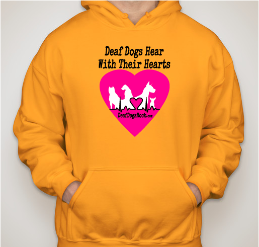 Keep Warm with a DDR Pullover or Full-zipper Hoodie - Support Deaf Dogs in Need Fundraiser - unisex shirt design - front