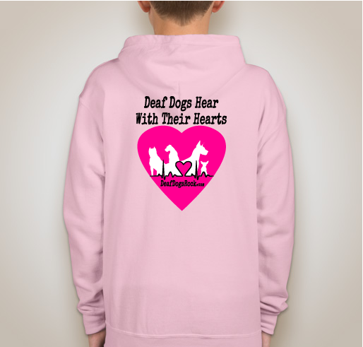 Keep Warm with a DDR Pullover or Full-zipper Hoodie - Support Deaf Dogs in Need shirt design - zoomed