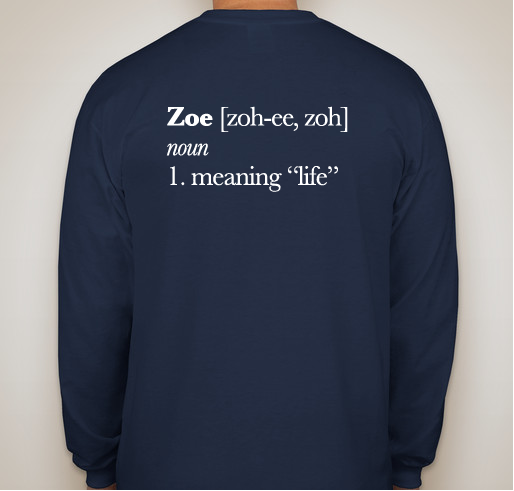 Gift for Zoe Fundraiser - unisex shirt design - back