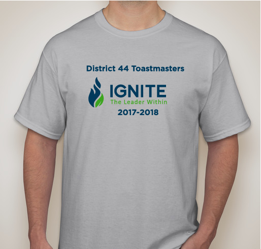 District 44 Toastmasters - IGNITE the Leader Within Fundraiser - unisex shirt design - front
