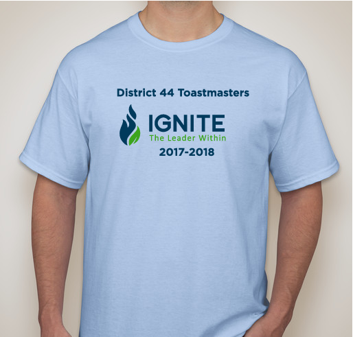 District 44 Toastmasters - IGNITE the Leader Within Fundraiser - unisex shirt design - front