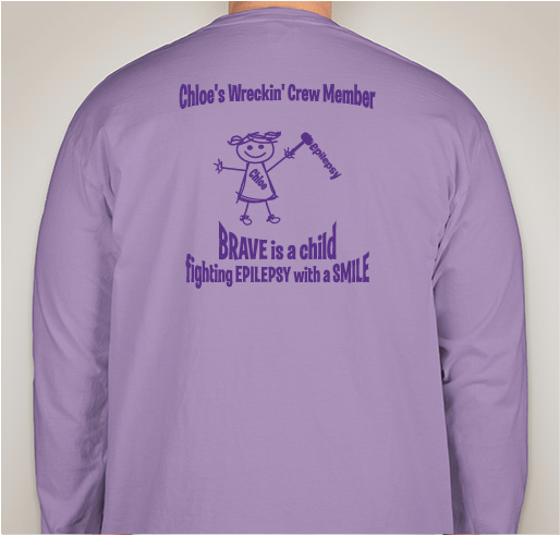 Chloe's Wreckin' Crew Fundraiser - unisex shirt design - back
