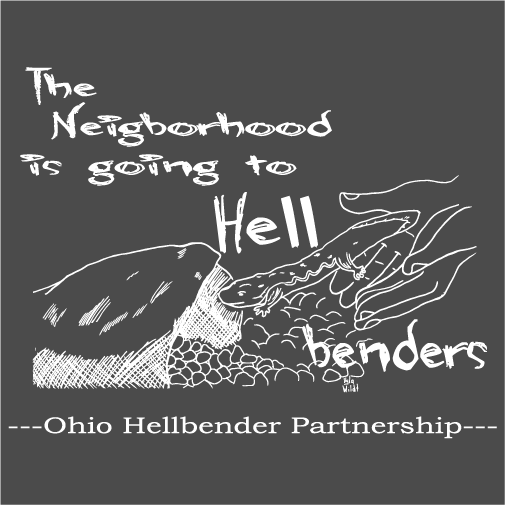 Ohio Hellbender Partnership shirt design - zoomed