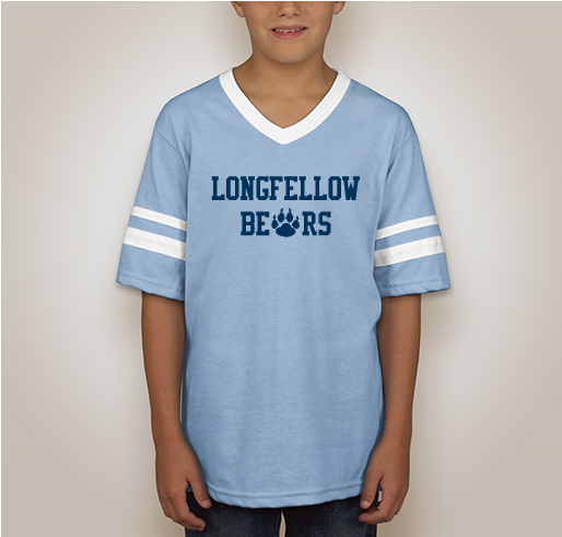 Longfellow Spirit Wear-Spring 2018-Extended until 11pm, SUNDAY, MARCH 25!! Fundraiser - unisex shirt design - front