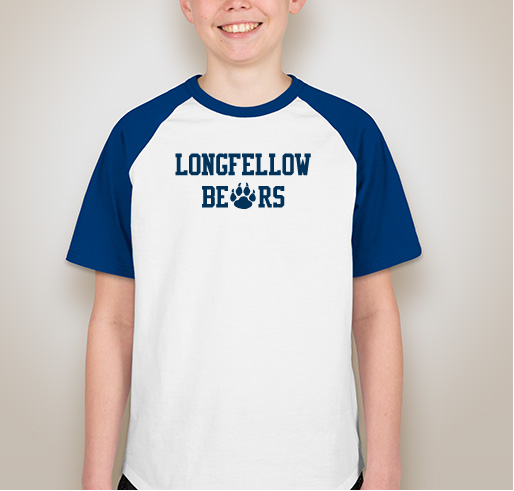 Longfellow Spirit Wear-Spring 2018-Extended until 11pm, SUNDAY, MARCH 25!! Fundraiser - unisex shirt design - front