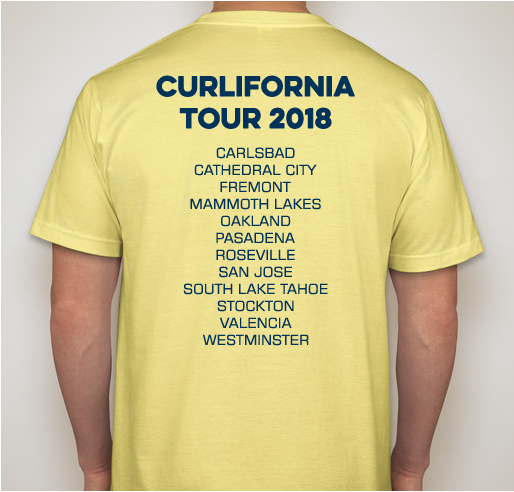 Curlifornia Republic Fundraiser - unisex shirt design - back
