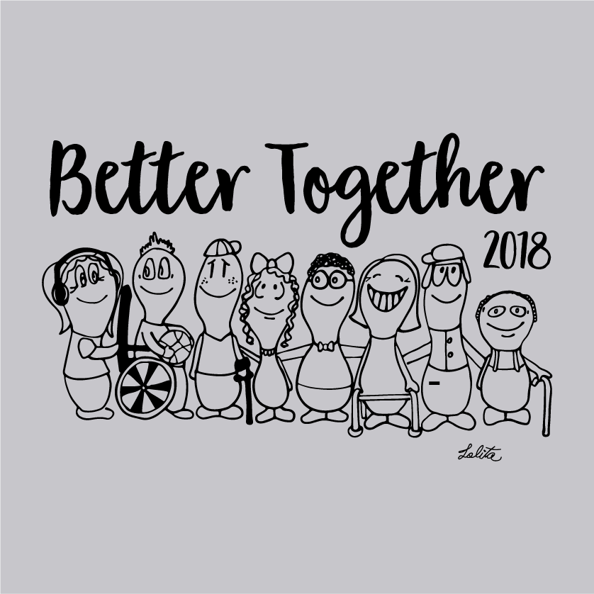Stepping Stones Growth Center - Better Together Campaign shirt design - zoomed