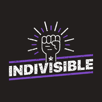 Indivisible: Persist and Resist in 2018 - Hoodies! shirt design - zoomed