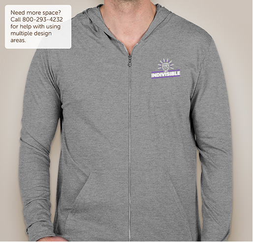 Indivisible: Persist and Resist in 2018 - Hoodies! Fundraiser - unisex shirt design - front