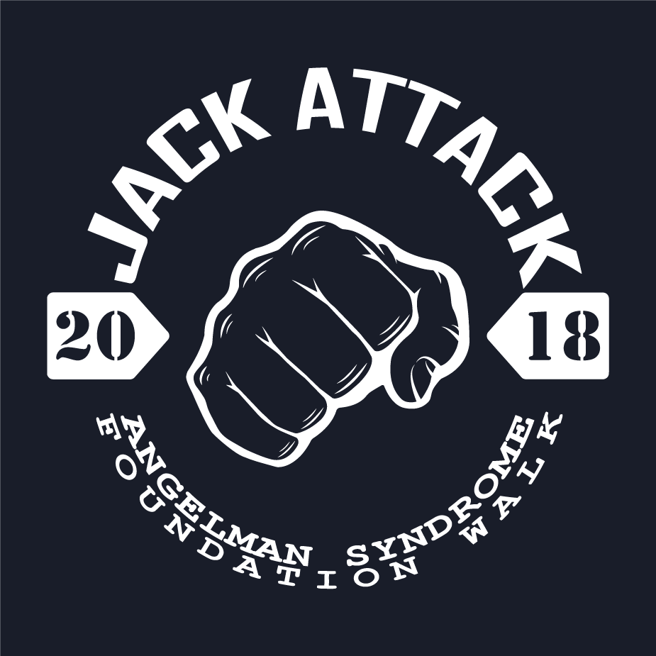 Angelman Syndrome Foundation Walk - Team Jack Attack shirt design - zoomed