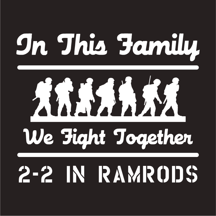 Ramrods 2-2 IN Call to Arms shirt design - zoomed