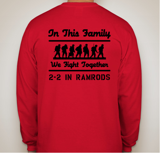Ramrods 2-2 IN Call to Arms Fundraiser - unisex shirt design - back