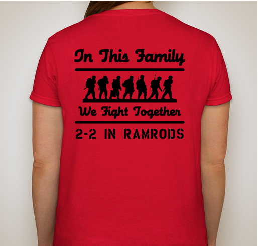 Ramrods 2-2 IN Call to Arms Fundraiser - unisex shirt design - back