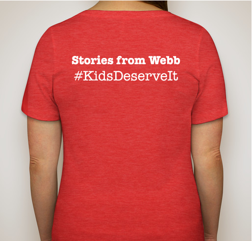 Tell Your Story - Ladies V-Neck Tees Fundraiser - unisex shirt design - back