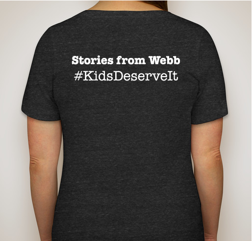 Tell Your Story - Ladies V-Neck Tees Fundraiser - unisex shirt design - back