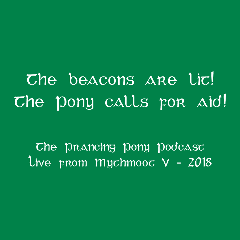 The Prancing Pony Podcast - Live from Mythmoot V! shirt design - zoomed