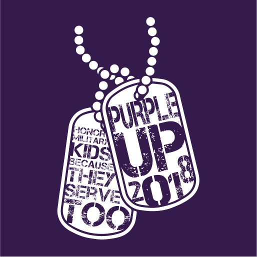 This Purple Up T-shirt fundraiser will help support military families in Northwest Louisiana. shirt design - zoomed