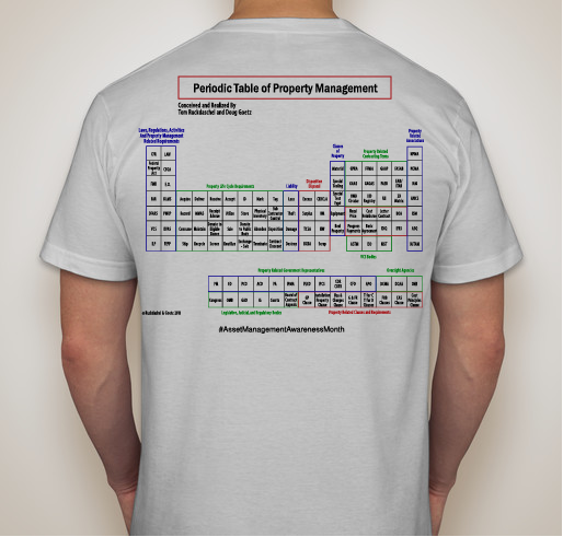 NPMA Asset Management Awareness Month 2018 T-shirts to benefit the NPMA Foundation Fundraiser - unisex shirt design - back