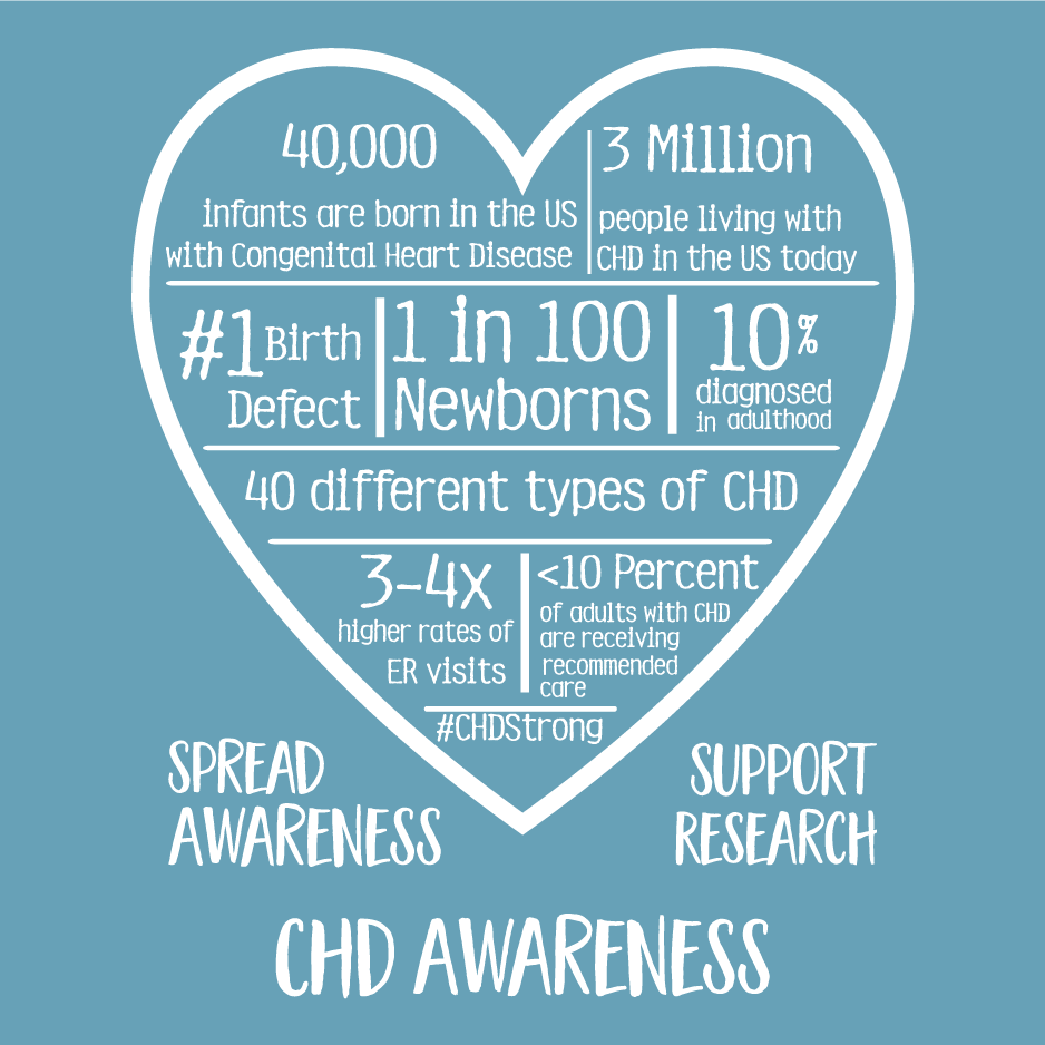 CHD Awareness shirt design - zoomed