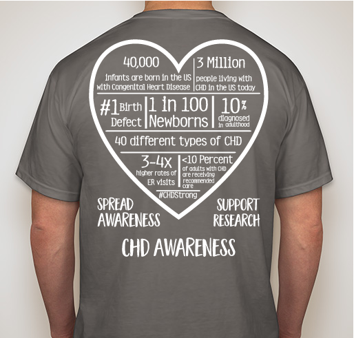 CHD Awareness Fundraiser - unisex shirt design - back