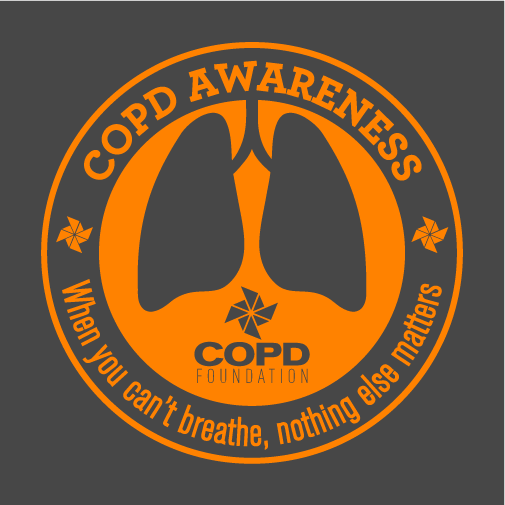 Spring COPD fundraiser shirt design - zoomed