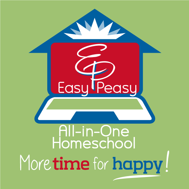 Easy Peasy All-in-One Homeschool shirt design - zoomed