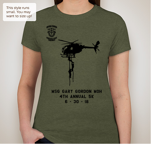 MSG Gary Gordon MOH Memorial 5K - Hosted by Special Forces Charitable Trust Fundraiser - unisex shirt design - front