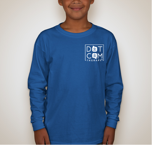 DotCom Therapy Lights it Up Blue! Fundraiser - unisex shirt design - back