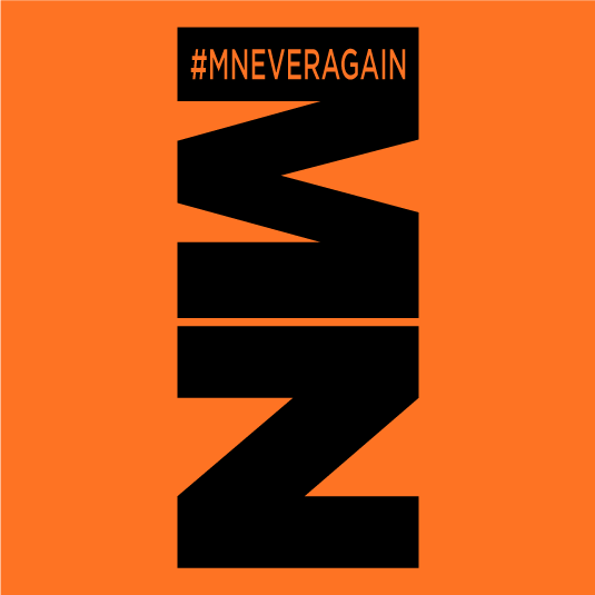 MNeverAgain Merchandise shirt design - zoomed