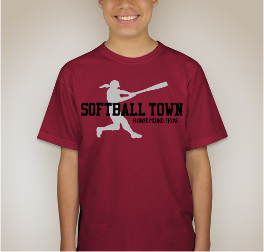 Softball Town shirt design - zoomed