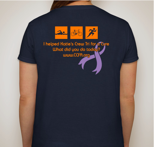 Katie's Crew TriRocks for a Cure Fundraiser - unisex shirt design - back