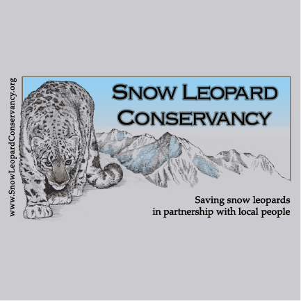 Snow Leopard Conservancy shirt design - zoomed