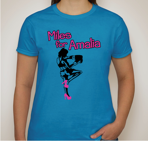 Miles for Amalia Fundraiser - unisex shirt design - front