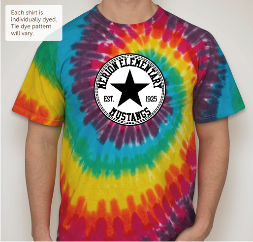 Merion Elementary School Merchandise 2013-14 (Tye-Dye Option) Fundraiser - unisex shirt design - back