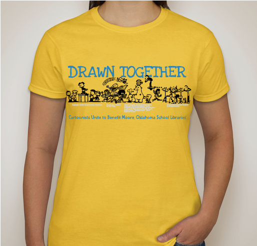Drawn Together: Cartoonists Benefit Moore, OK School Libraries Fundraiser - unisex shirt design - front
