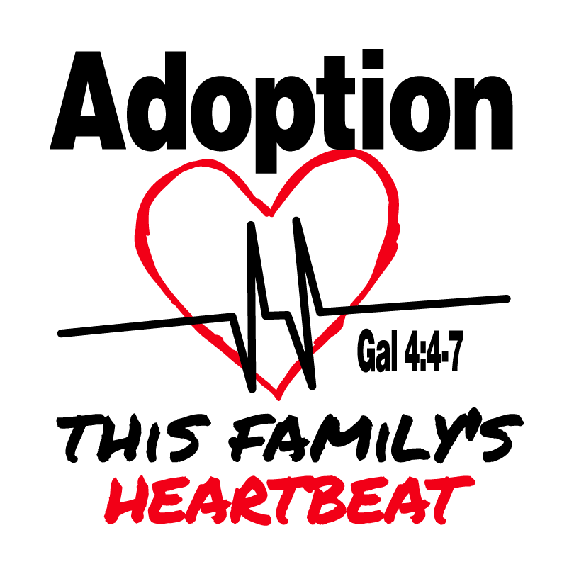 Family Heartbeat: Houser Adoption Fundraiser shirt design - zoomed