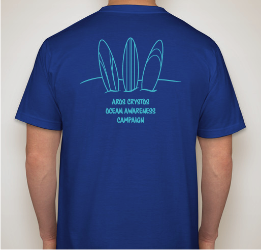 Ocean Awareness: Share the Vision with "Dolphin Man" Aros Crystos Fundraiser - unisex shirt design - back