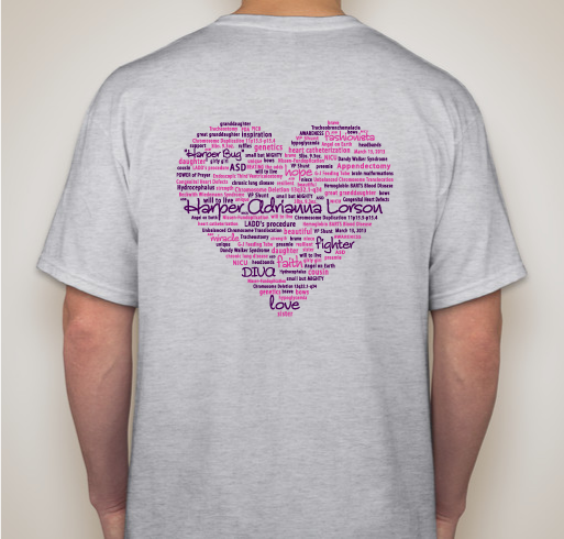 Hope For Harper Fundraiser - unisex shirt design - back